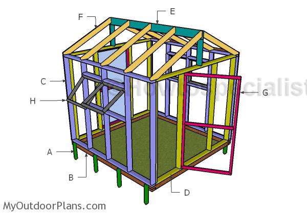 8×8 Small Greenhouse Trims