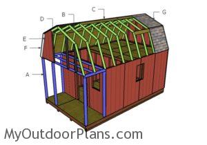 Building a small gambrel cabin roof