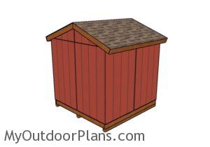 Small Garden Shed Plans - Back View