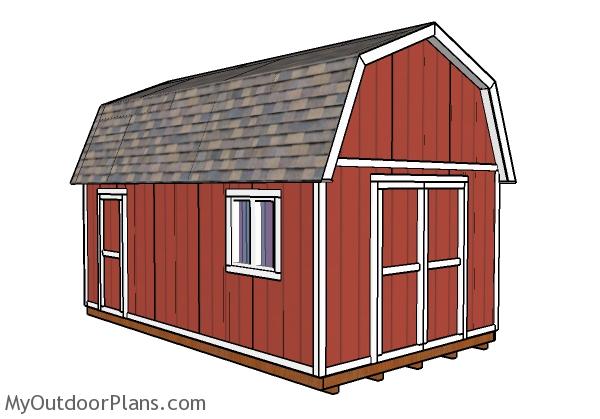 12×20 Gambrel Shed Plans