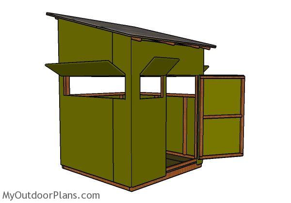 5x5 Shooting House Plans | MyOutdoorPlans | Free Woodworking Plans and ...