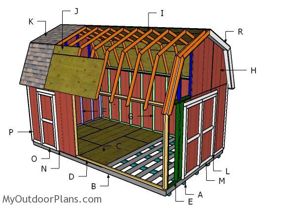 12x20 gambrel shed plans myoutdoorplans free