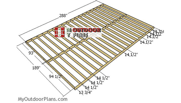 Building-the-floor-frame-16x24-shed