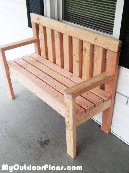 DIY Simple Garden Bench MyOutdoorPlans Free