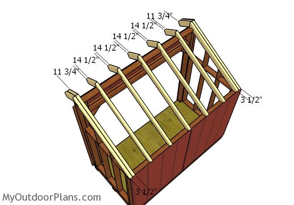 4x8 Saltbox Wood Shed Roof Plans MyOutdoorPlans Free 