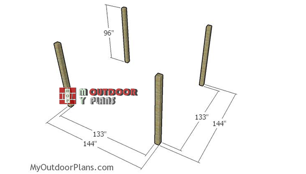 Laying-out-the-pergola