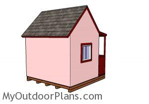 Playhouse with Porch Plans - Back view