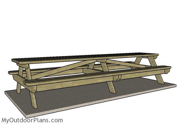 12 foot Picnic Table Plans MyOutdoorPlans Free ...