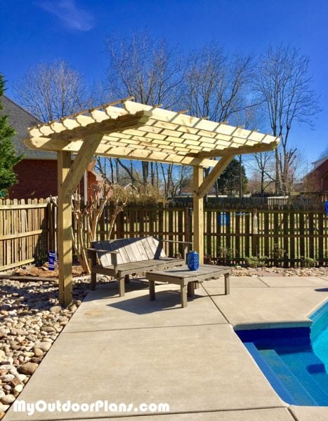 DIY 2 Post Pergola MyOutdoorPlans Free Woodworking 