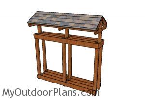 Build a firewood stand with roof