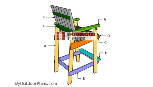 Building-a-bar-height-adirondack-chair