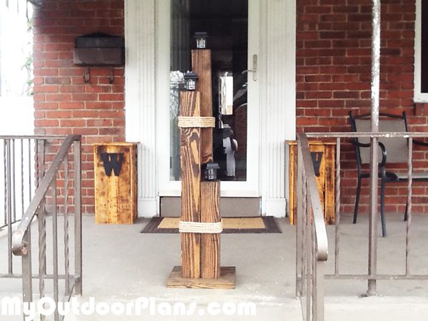DIY Wood Nautical Lamp Post | MyOutdoorPlans | Free 
