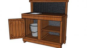 Potting Bench with Sink Plans