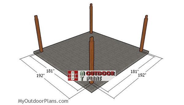 Laying-out-the-16x16-posts