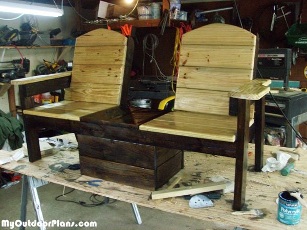 DIY Double Chair Bench with Cooler MyOutdoorPlans Free