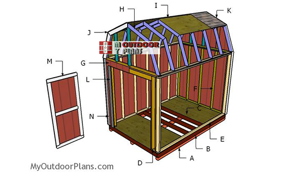 Building-the-8x12-gambrel-shed