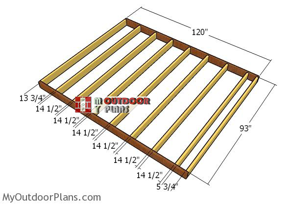 Building-the-floor-frame-8x10-shed