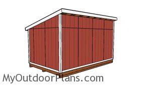 10x16 Lean to shed Plans - back view