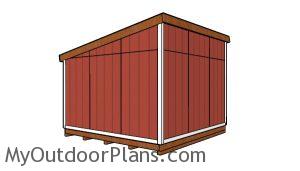 12x12 Lean to shed Plans - back view