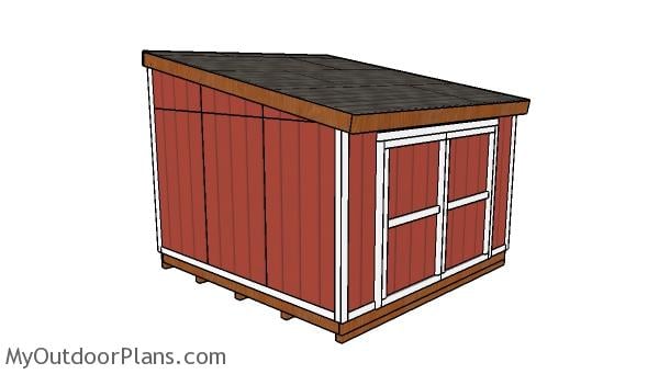 12×12 Lean to Shed Plans