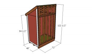 4x6 Lean to Shed - overall dimensions