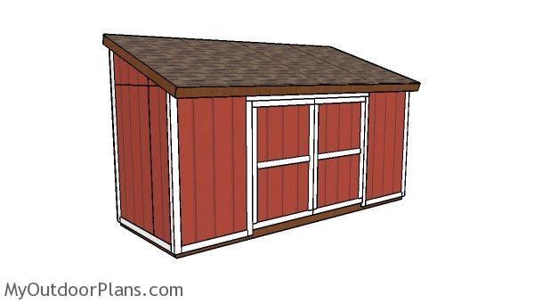 6x16 Lean to Shed Plans | MyOutdoorPlans | Free 