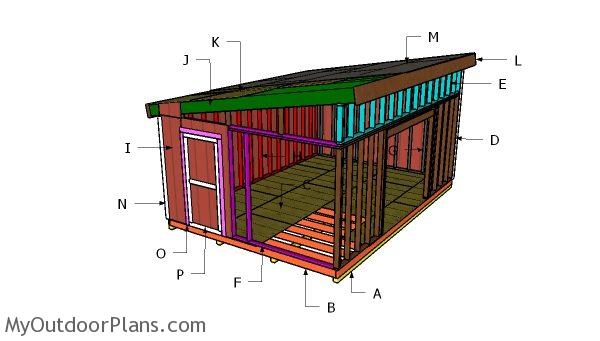 14x20 garden shed plan - shedplans.org