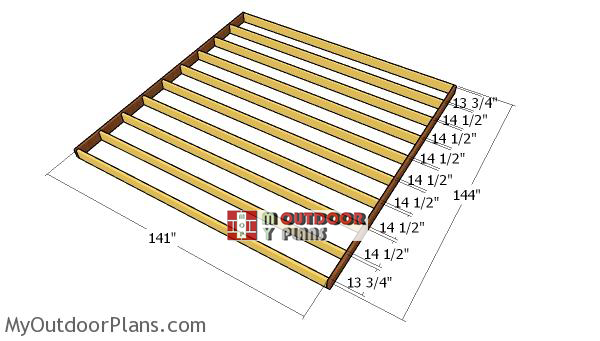 Building-the-floor-frame-12x12-shed