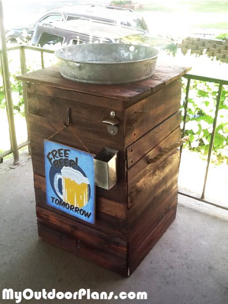 DIY Galvanized Ice Bucket Beer Stand MyOutdoorPlans 