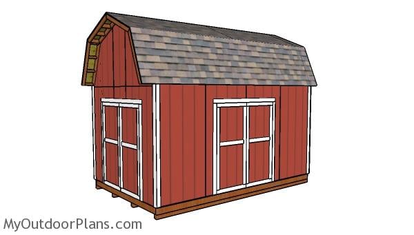 10x16 Barn Shed with Loft Plans MyOutdoorPlans Free 