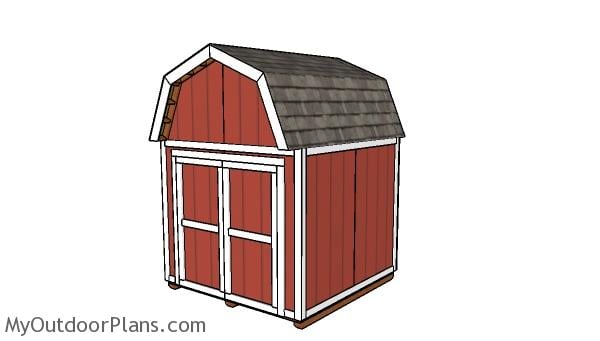 8×8 Gambrel Shed Plans