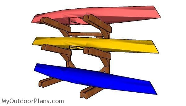 kayak rack plans myoutdoorplans free woodworking plans