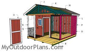 Building a shed with porch