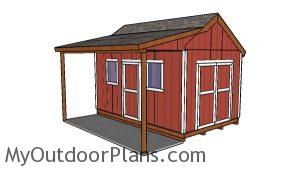 10x16 shed with porch plans