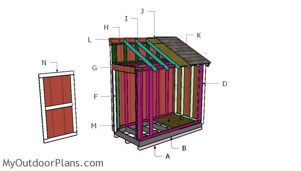 4x8 bike shed roof plans myoutdoorplans free