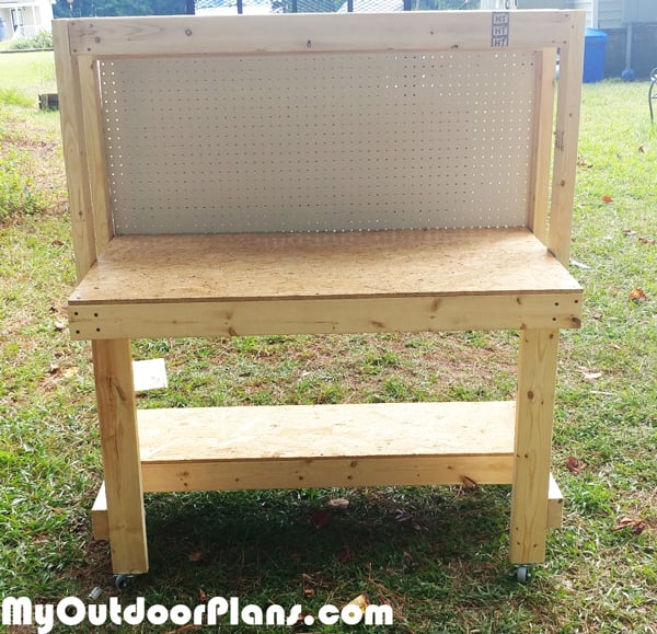 DIY Workbench with Pegboard MyOutdoorPlans Free 