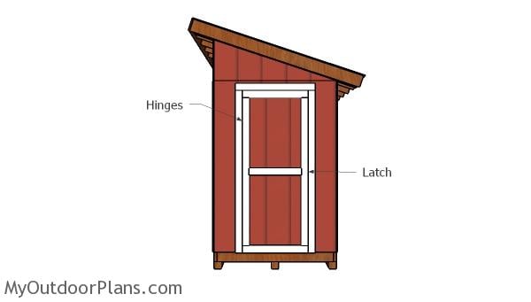 5x10 Lean to Shed Door Plans