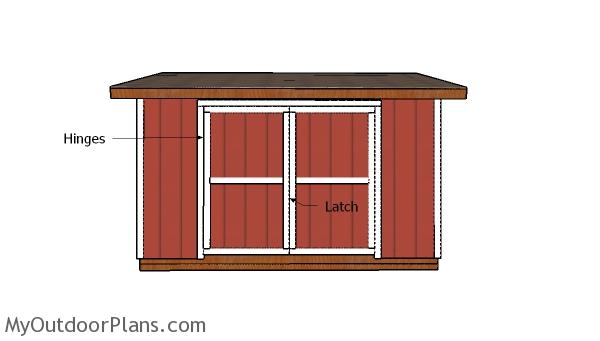 8x14 Lean to Shed Door Plans