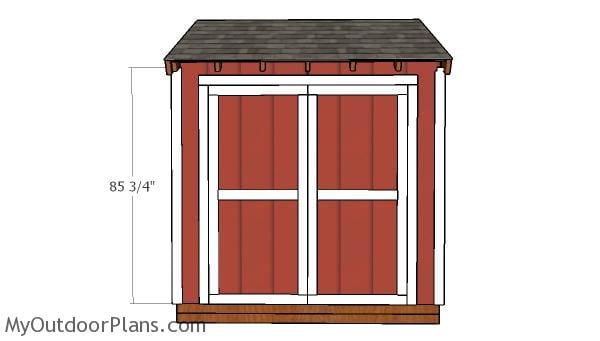 4×8 Attached Shed Doors Plans