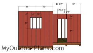 Front wall siding panels