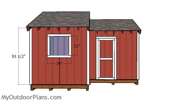 house design plans 6.5x8 with 2 bedrooms shed roof - house