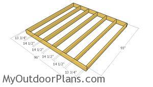 Small shed floor frame