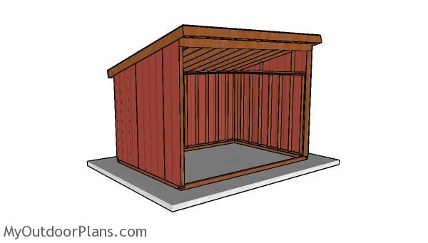 10×14 Run In Shed Plans