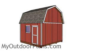 14x14 Barn shed - Back view
