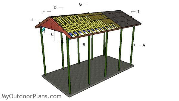 20x40 rv carport gable roof plans myoutdoorplans free