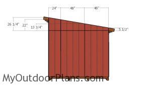 Side lean to panels
