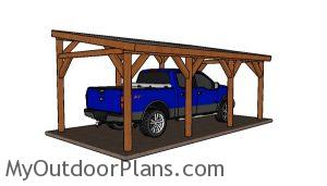 12x24 Do It Yourself Lean to Carport Plans