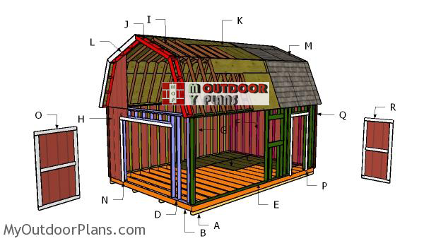 Building-a-14x20-gambrel-shed