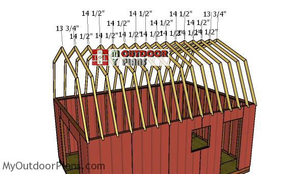 Fitting-the-trusses-gambrel-roof