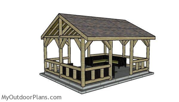 15x20 pavilion plans myoutdoorplans free woodworking